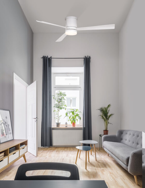 Wentylator sufitowy z oświetleniem nowoczesny Luces Exclusivas RAFAELA, biały, LED 18 W 3000 K, Ø 132 cm – LE42547