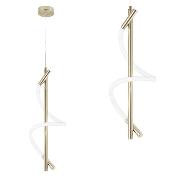 LAMPA WISZĄCA LED G015-CP JASNE ZŁOTO