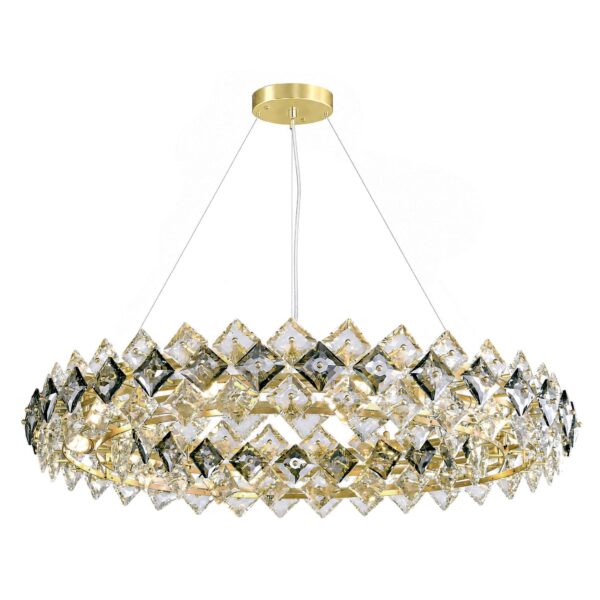 Lampa Wisząca z Kryształami SWE094-CP 60cm Złota