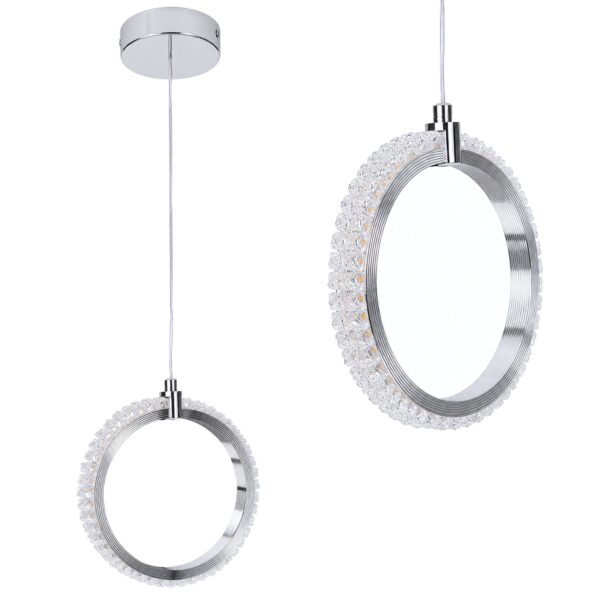 Lampa sufitowa wisząca LED LHJ126-W chrom