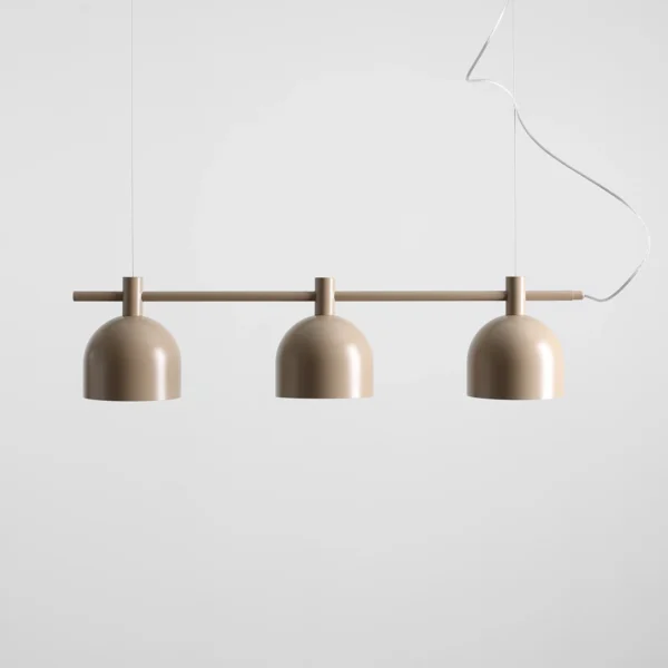 Lampa wisząca minimalistyczna Aldex BERYL 3 976E_17 beżowa 3×E27