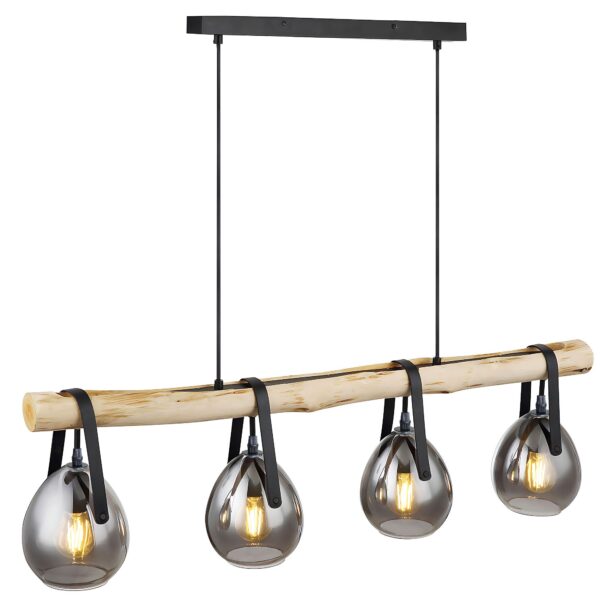 Lampa Wisząca APP1775-4CP WOOD GREY
