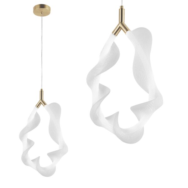 LAMPA WISZĄCA LED G013-1CP BIAŁY/ZŁOTY