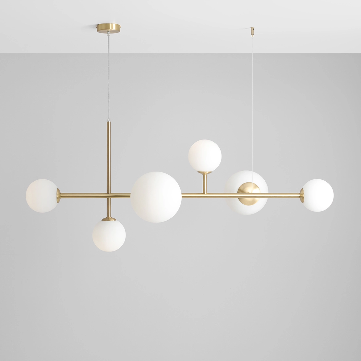 Lampa wisząca nowoczesna Aldex DIONE 6 1092K40 mosiężna 4×E14 + 2×E27 - obrazek 6
