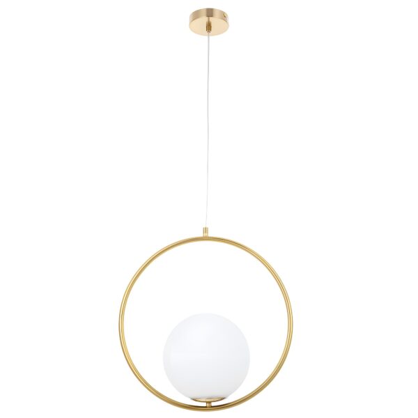 Lampa Sufitowa Wisząca Szklana Kula G109-1W Złota
