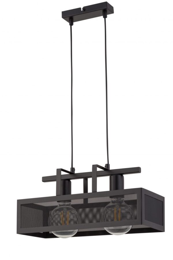 Lampa wisząca industrialna ALBERT 2 czarny, 2 × E27 – Sigma Lighting 32175