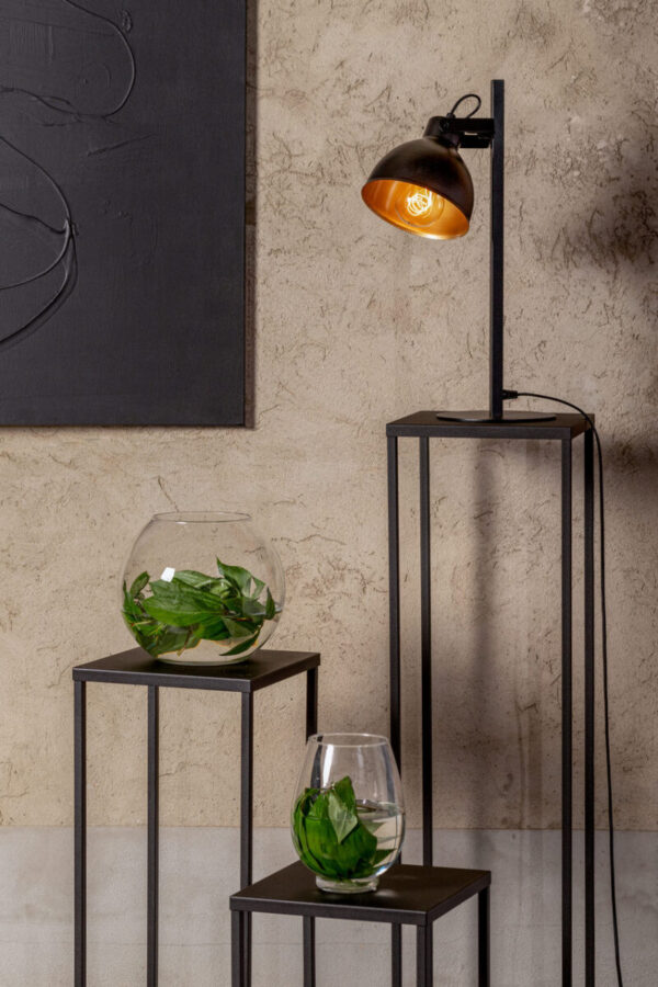 Lampa stołowa loftowa MARS czarny/złoty, 1 × E27 – Sigma Lighting 50264