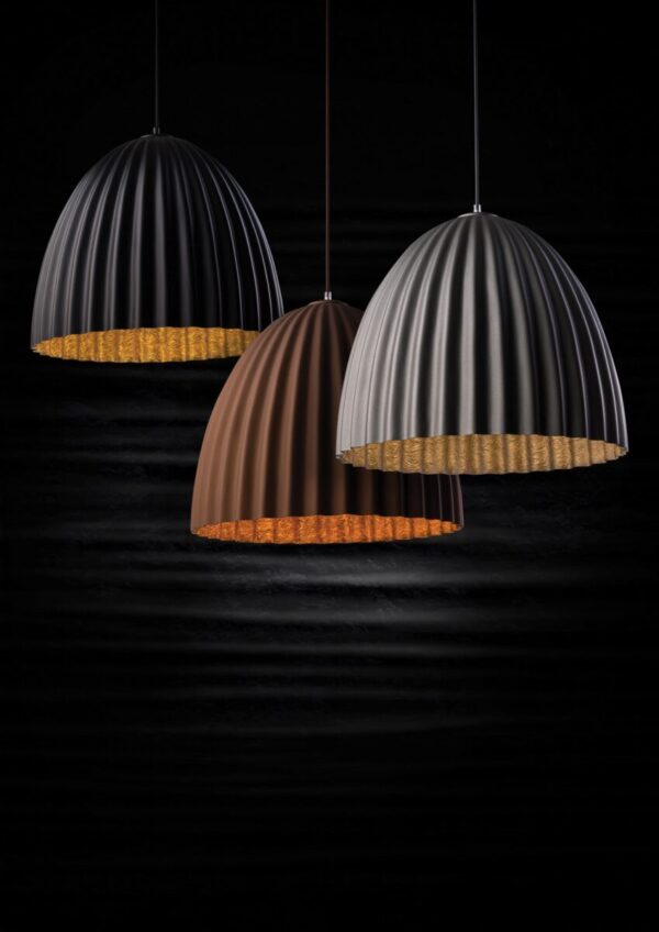 Lampa wisząca minimalistyczna TELMA 50 M czarny_złoty, 1 × E27 – Sigma Lighting 32020