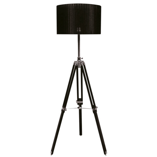 Lampa podłogowa CINEMA AZ0009, czarna / chromowana, 1×E27 – AZzardo
