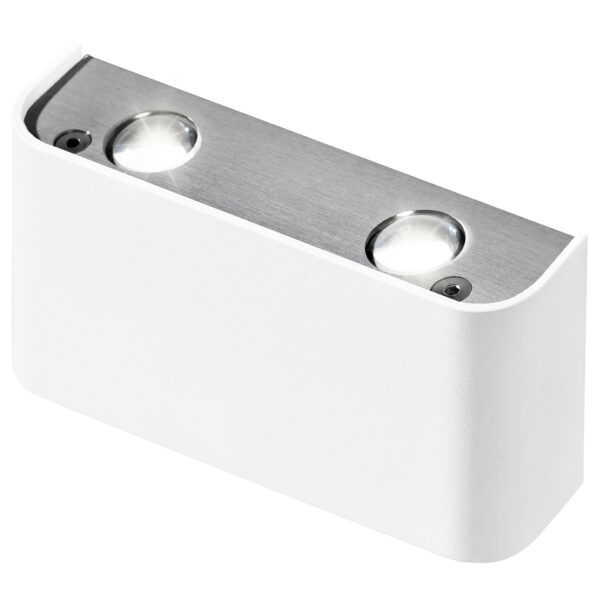 Kinkiet GINNO 2 AZ0762, biały / w kolorze aluminium, LED 4 W, 3000 K – AZzardo