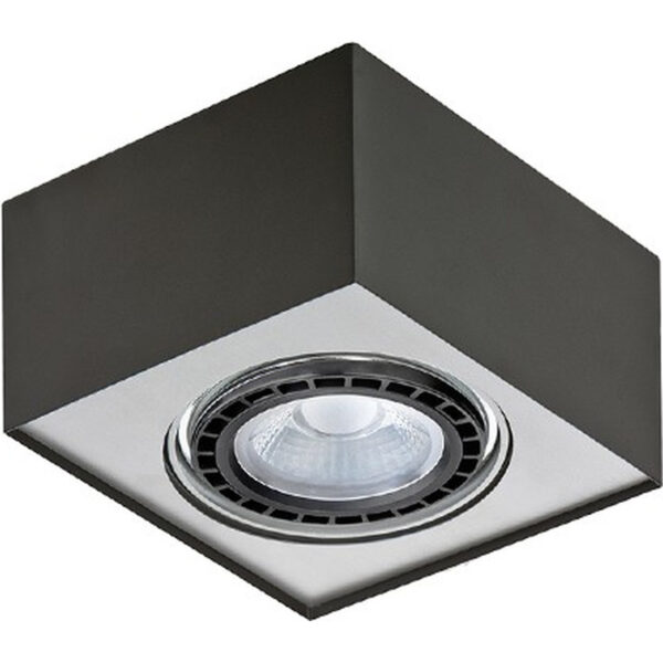Oprawa sufitowa PAULO 1 AZ0959, czarna / w kolorze aluminium, 1×GU10 – AZzardo