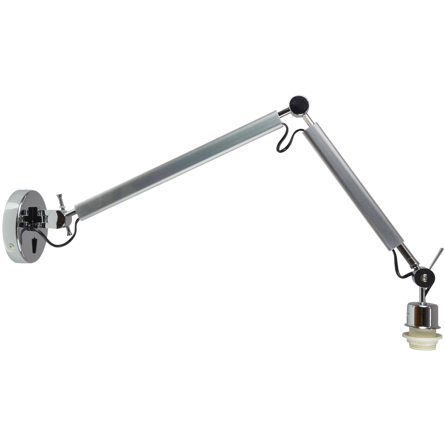 Korpus lampy ściennej ZYTA S AZ2295, w kolorze aluminium / chromowany, 1×E27 – AZzardo