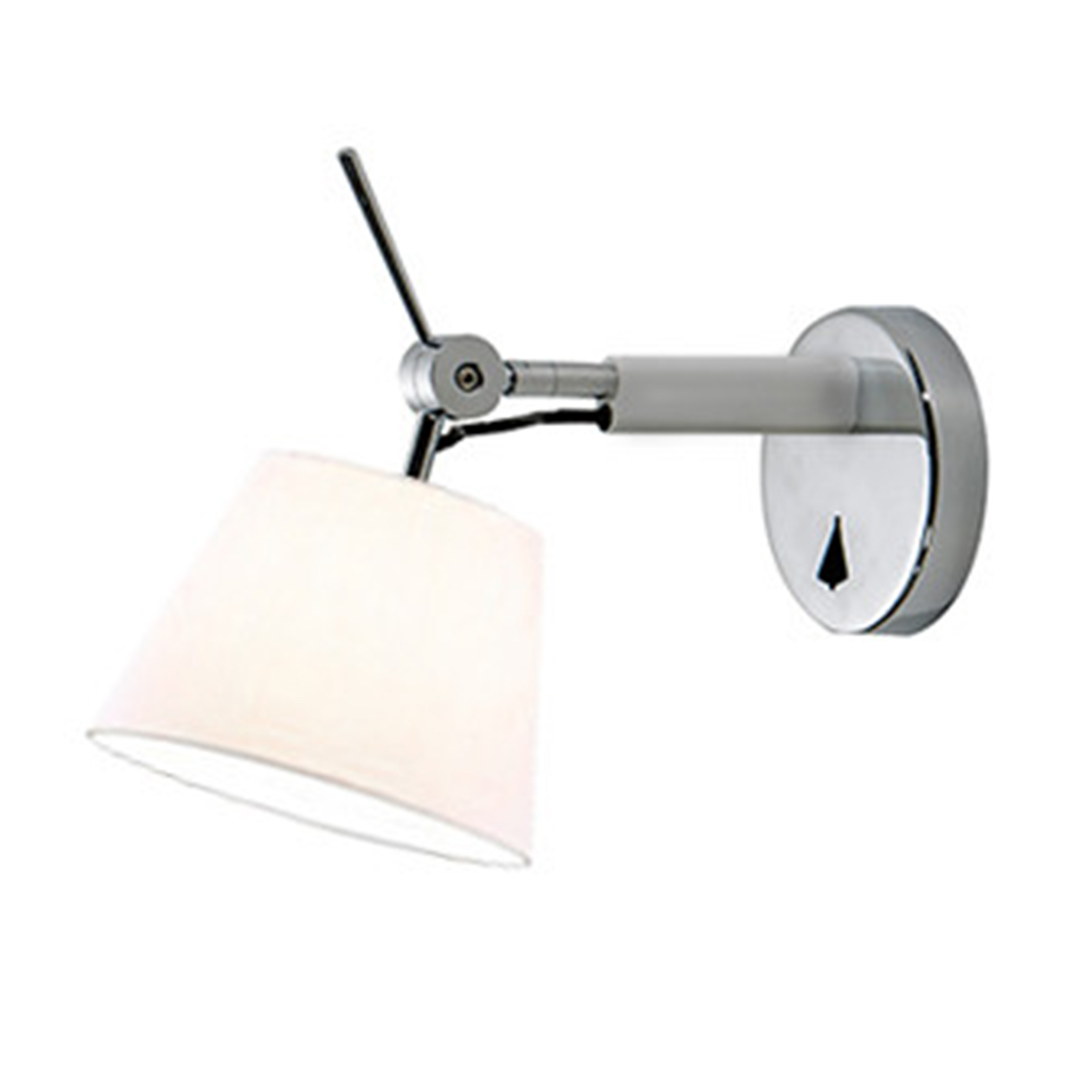 Kinkiet ZYTA XS ZFWH AZ2414, w kolorze aluminium / biały, 1×E27 – AZzardo