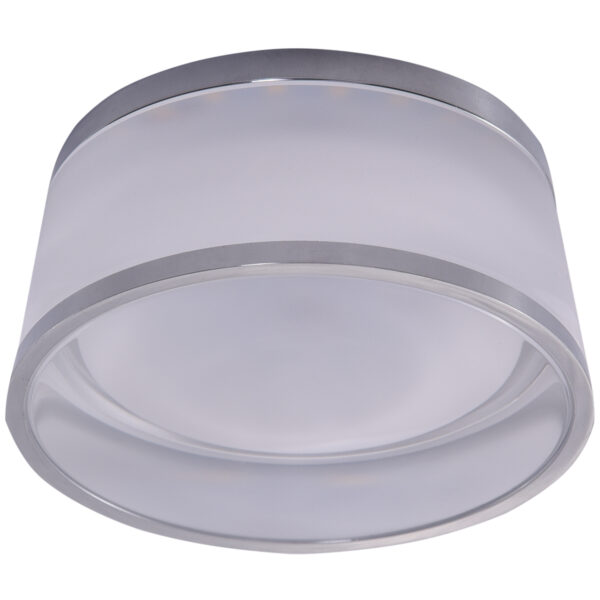 Oprawa wpuszczana UNA AZ2772, chromowana / przezroczysta, LED 8 W, 3000 K, IP44 – AZzardo