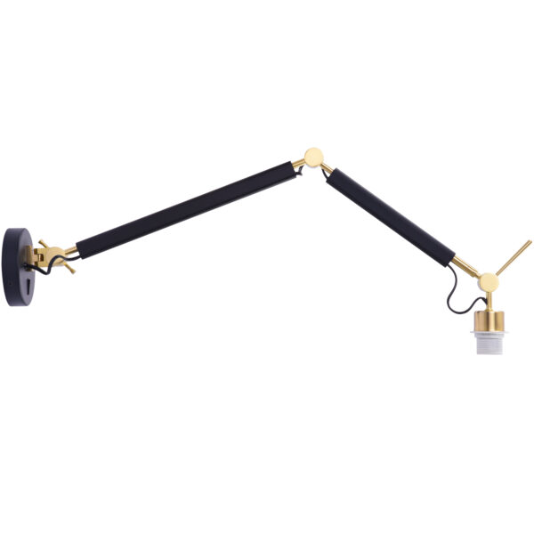 Korpus lampy ściennej ZYTA S AZ4190, czarny / złoty, 1×E27 – AZzardo