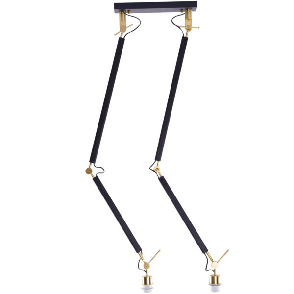 Korpus lampy wiszącej ZYTA 2 S AZ4191, czarny / złoty, 2×E27 – AZzardo