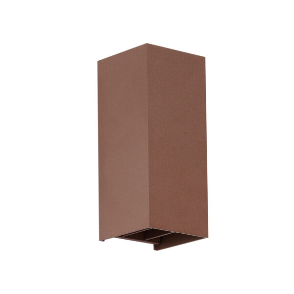 Kinkiet zewnętrzny EDDY SQUARE AZ7259, brązowy, LED 12 W, CCT, IP65 – AZzardo