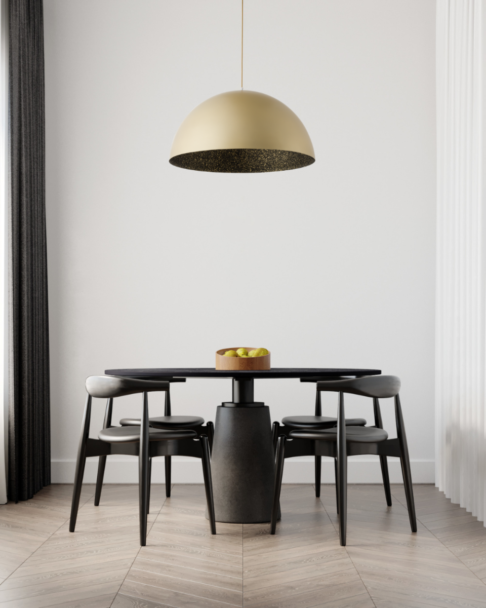 Lampa wisząca w stylu glamour SFERA 50 złoty/czarny nakrapiany, 1 × E27 – Sigma Lighting 32297