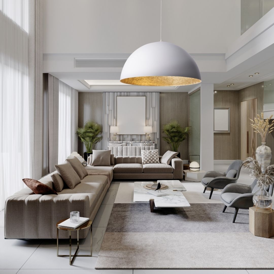 Lampa wisząca w stylu glamour SFERA 90 biały/złoty, 1 × E27 – Sigma Lighting 30127
