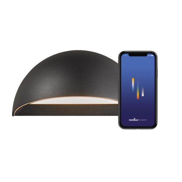 Kinkiet zewnętrzny minimalistyczny Nordlux ARCUS SMART — czarny, LED, 2019001003