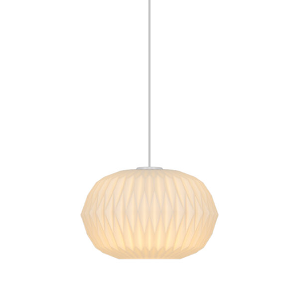 Lampa wisząca japandi Nordlux AVIANA — opalowa biel, E27, 2612303001