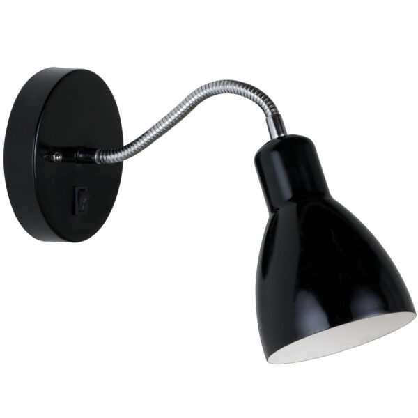 Kinkiet nowoczesny Nordlux CYCLONE FLEX — czarny, E14, 2512741003