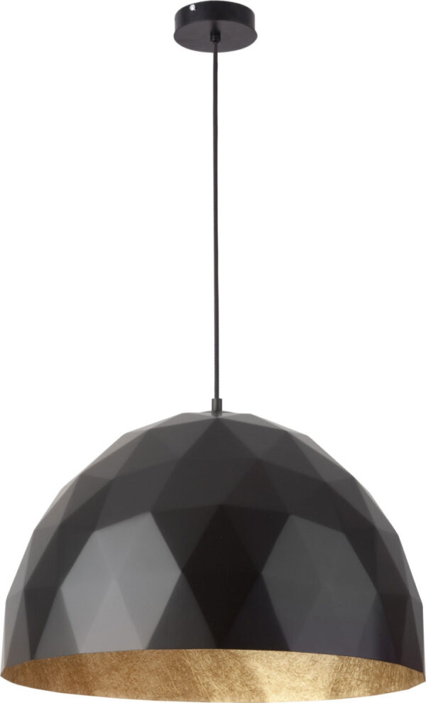 Lampa wisząca w stylu glamour DIAMENT L czarny/złoty, 1 × E27 – Sigma Lighting 31367