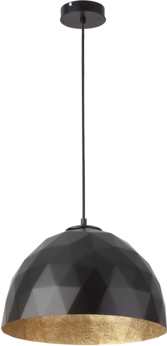 Lampa wisząca w stylu glamour DIAMENT M czarny/złoty, 1 × E27 – Sigma Lighting 31371