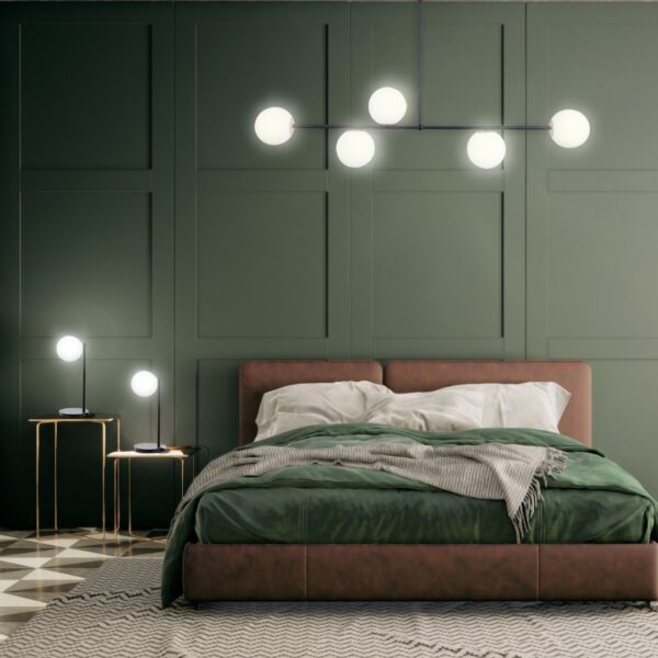Lampa wisząca klasyczna GAMA 5 czarny, 5 × G9 – Sigma Lighting 33186