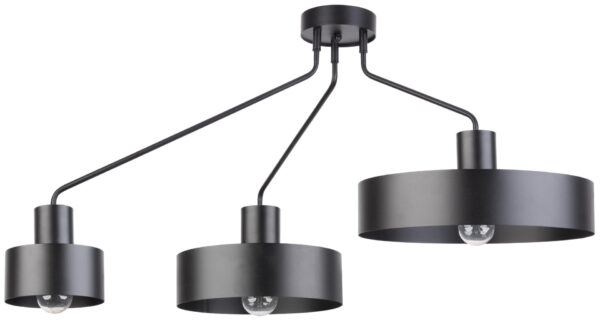 Plafon loftowy JUMBO 3 czarny, 3 × E27 – Sigma Lighting 31533