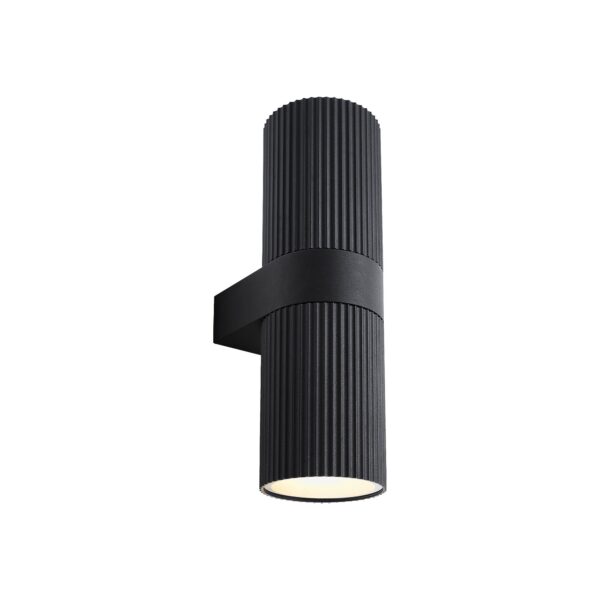 Kinkiet zewnętrzny nowoczesny Nordlux KYKLOP RIPPLE MAXI — czarny, E27, 2618231003