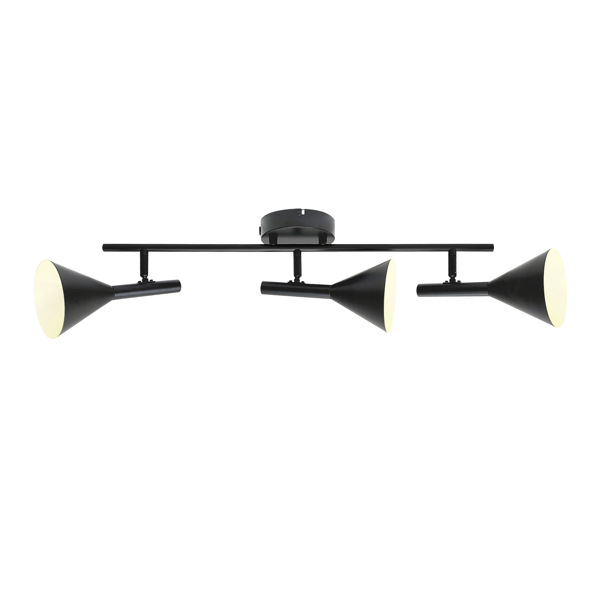 Spot sufitowy minimalistyczny Nordlux KELVIS 3-SPOT — czarny, GU10, 2612706003
