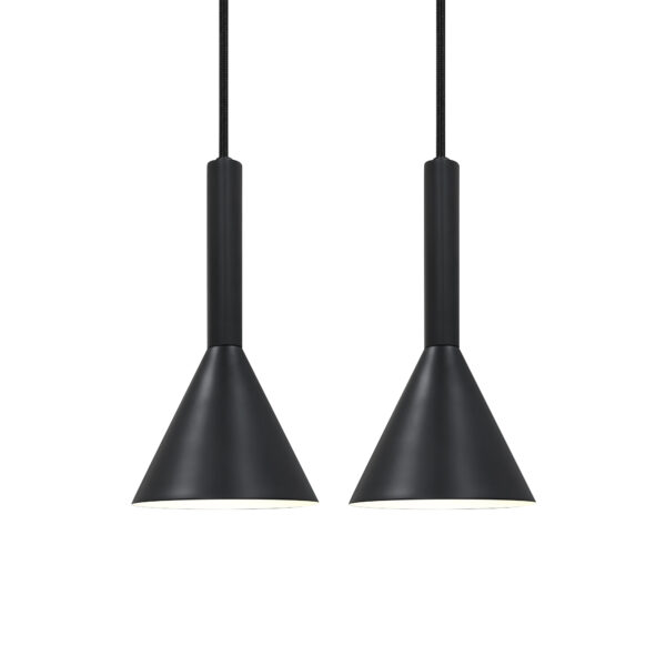 Zestaw 2 minimalistycznych lamp wiszących Nordlux KELVIS — czarny, GU10, 2612723003