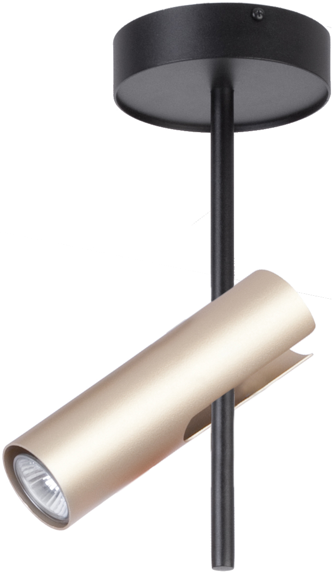Kinkiet minimalistyczny LEDA 1 czarny_złoty, 1 × GU10 – Sigma Lighting 33108