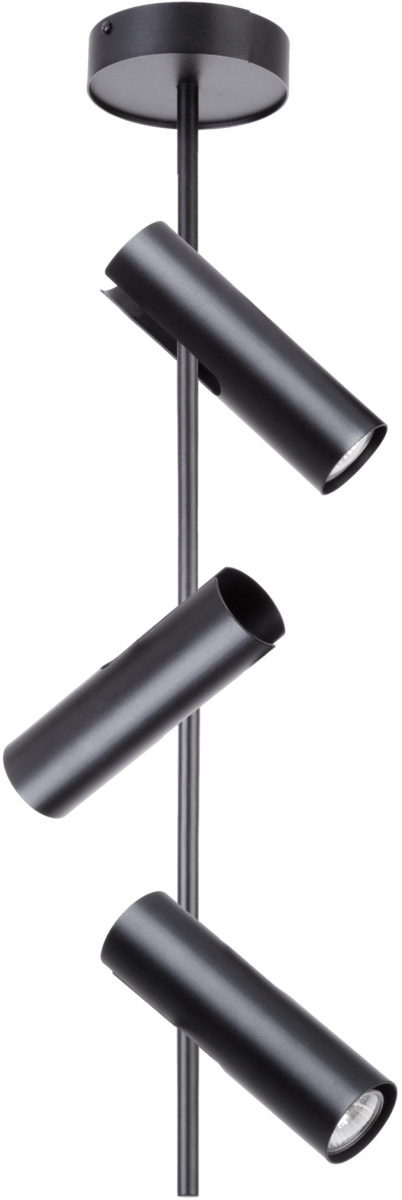 Spot sufitowy minimalistyczny LEDA 3 czarny /spot, 3 × GU10 – Sigma Lighting 33101