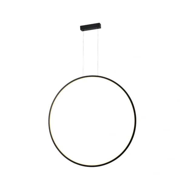 Lampa wisząca LOOP M PL0119-85-CCT-BK, czarna, LED 39 W, CCT 3000/3500/4000 K, IP44 – Yaskr