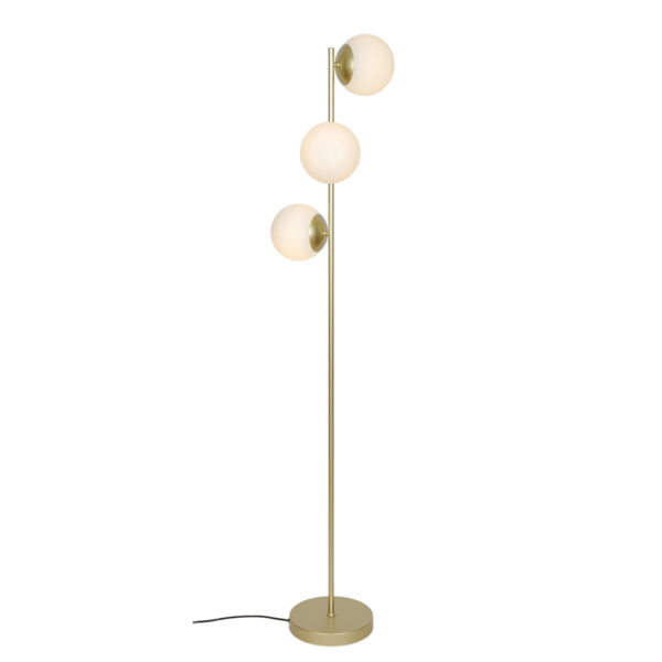 Lampa podłogowa glamour Nordlux LILLY — mosiężna, E14, 48613035