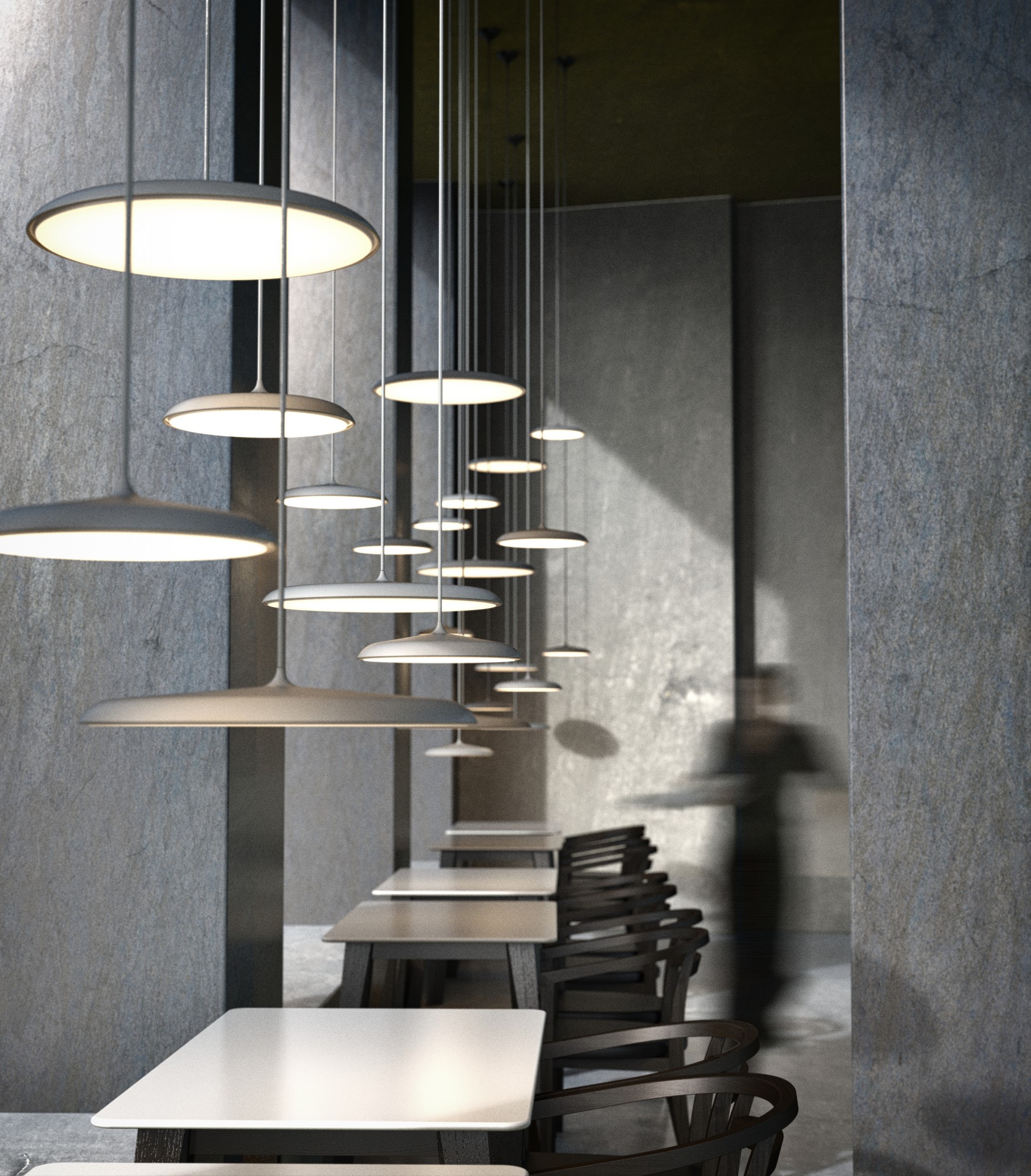 Lampa wisząca minimalistyczna Design For The People ARTIST 40 — szara, LED, 2420223010 - obrazek 6