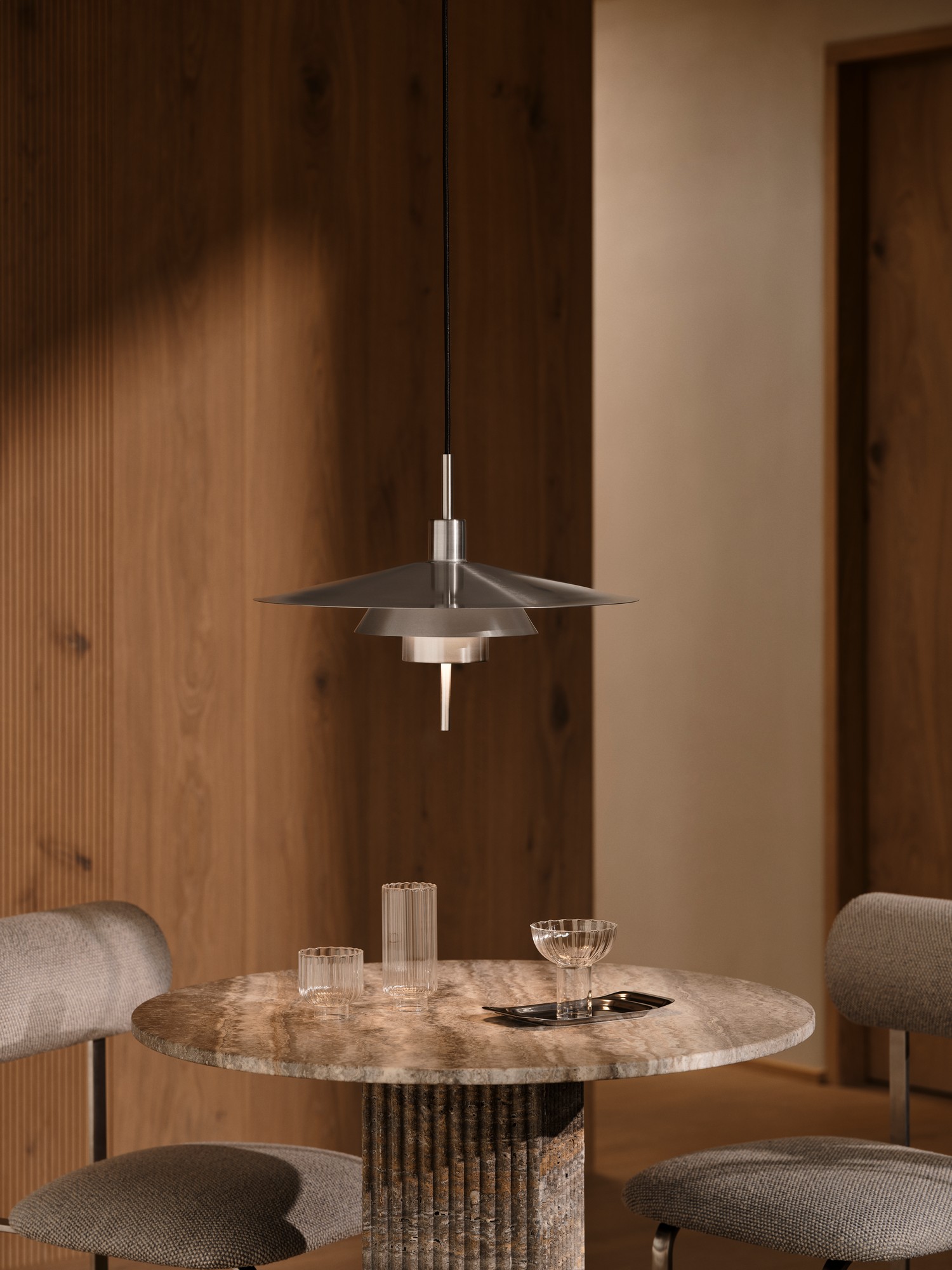 Lampa wisząca nowoczesna Design For The People LATIKA — chrom szczotkowany, E27, 2620133033 - obrazek 5
