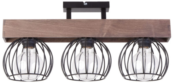 Plafon loftowy MILAN 3 BRĄZ, 3 × E27 – Sigma Lighting 31573