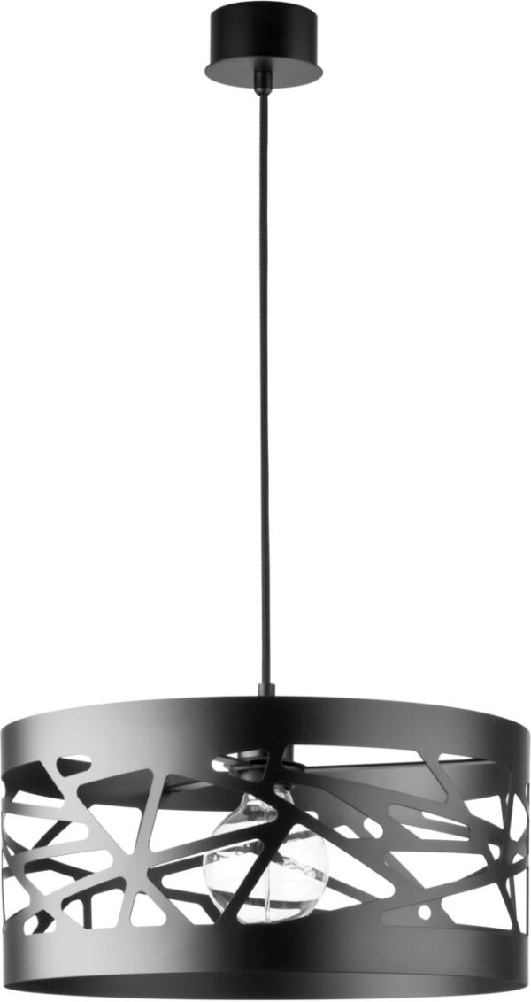 Lampa wisząca minimalistyczna MODUŁ FREZ L czarny, 1 × E27 – Sigma Lighting 31073