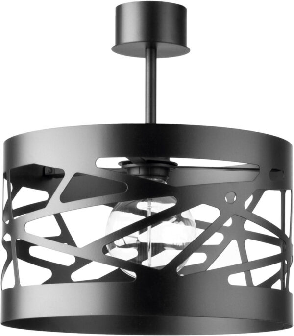 Plafon minimalistyczny MODUŁ FREZ M czarny, 1 × E27 – Sigma Lighting 31233