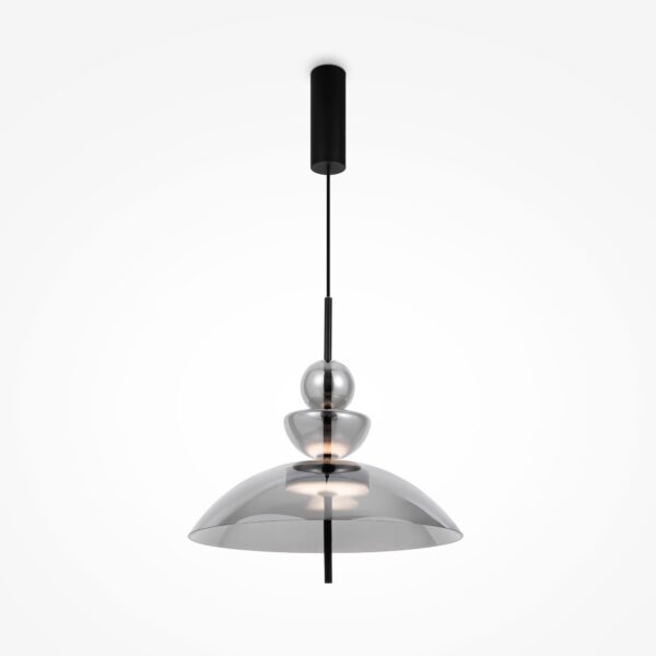 Lampa wisząca nowoczesna BANGKOK MOD185PL-L6B3K6, czarno-dymiona, LED 12 W 3000 K – Maytoni