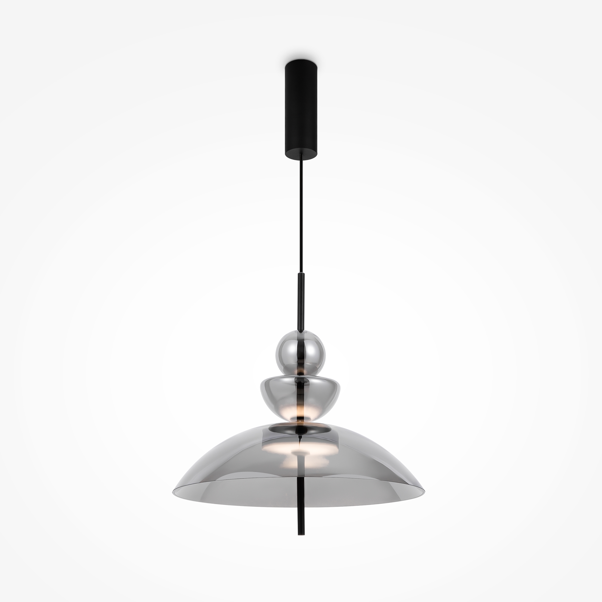 Lampa wisząca nowoczesna BANGKOK MOD185PL-L6B3K6, czarno-dymiona, LED 12 W 3000 K – Maytoni