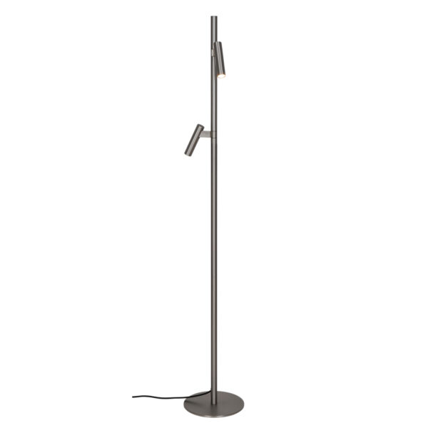 Lampa podłogowa minimalistyczna Design For The People MAKOTO — chrom satynowy, G9, 2620094033