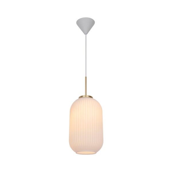 Lampa wisząca retro Nordlux MILFORD 20 — opalowa biel, E27, 2213203001