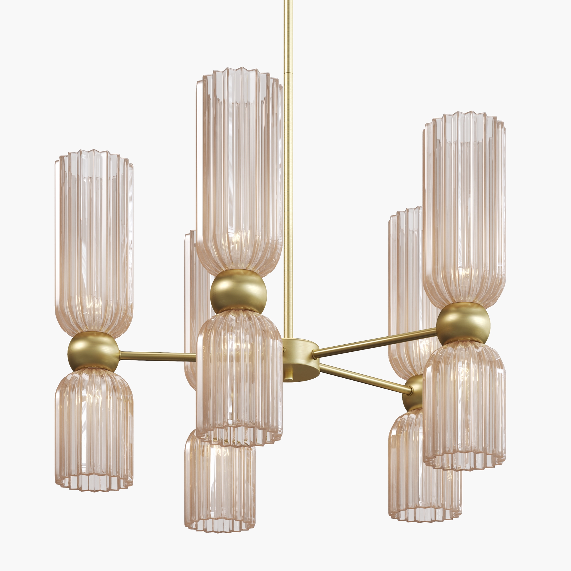 Lampa wisząca nowoczesna ANTIC MOD302PL-10CG, złota / koniakowa, 10×E14 – Maytoni - obrazek 2