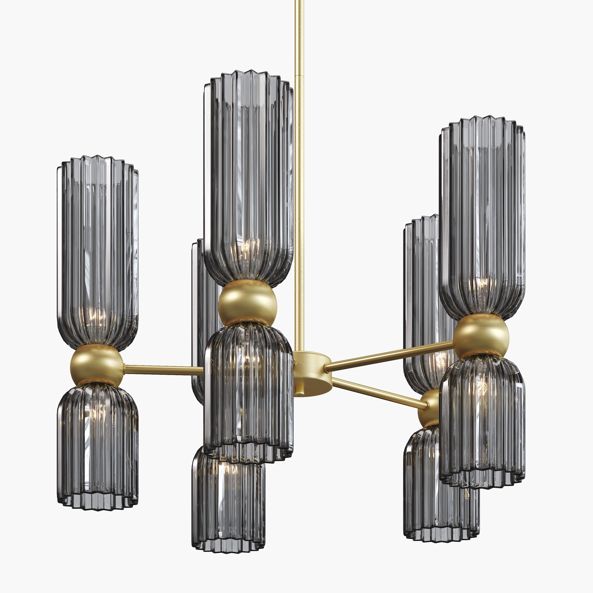 Lampa wisząca nowoczesna ANTIC MOD302PL-10GR, złoto-szara, 10×E14 – Maytoni - obrazek 2