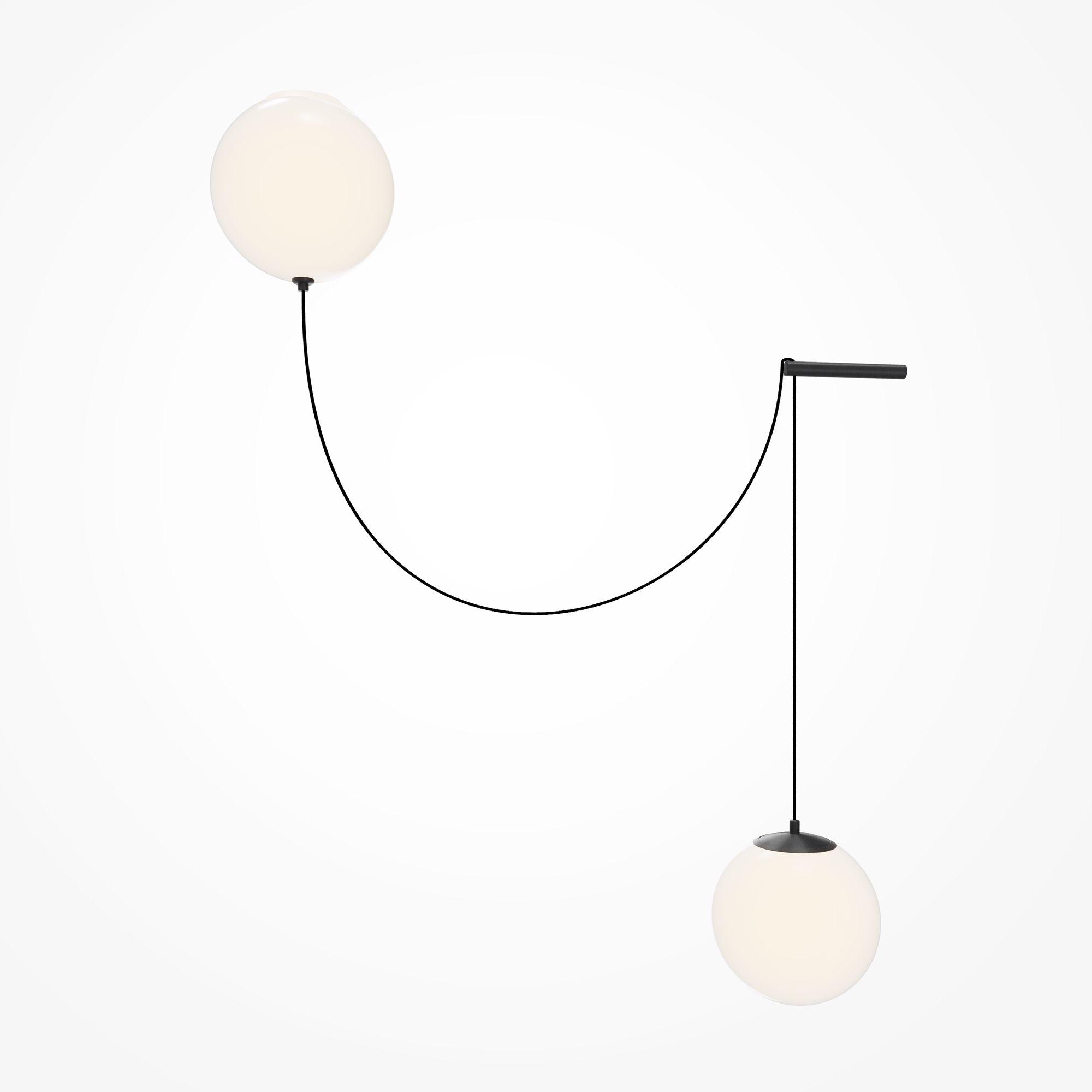 Lampa wisząca nowoczesna TWINS MOD427PL-L20B3K1, czarno-biała, LED 20 W 3000 K – Maytoni - obrazek 2