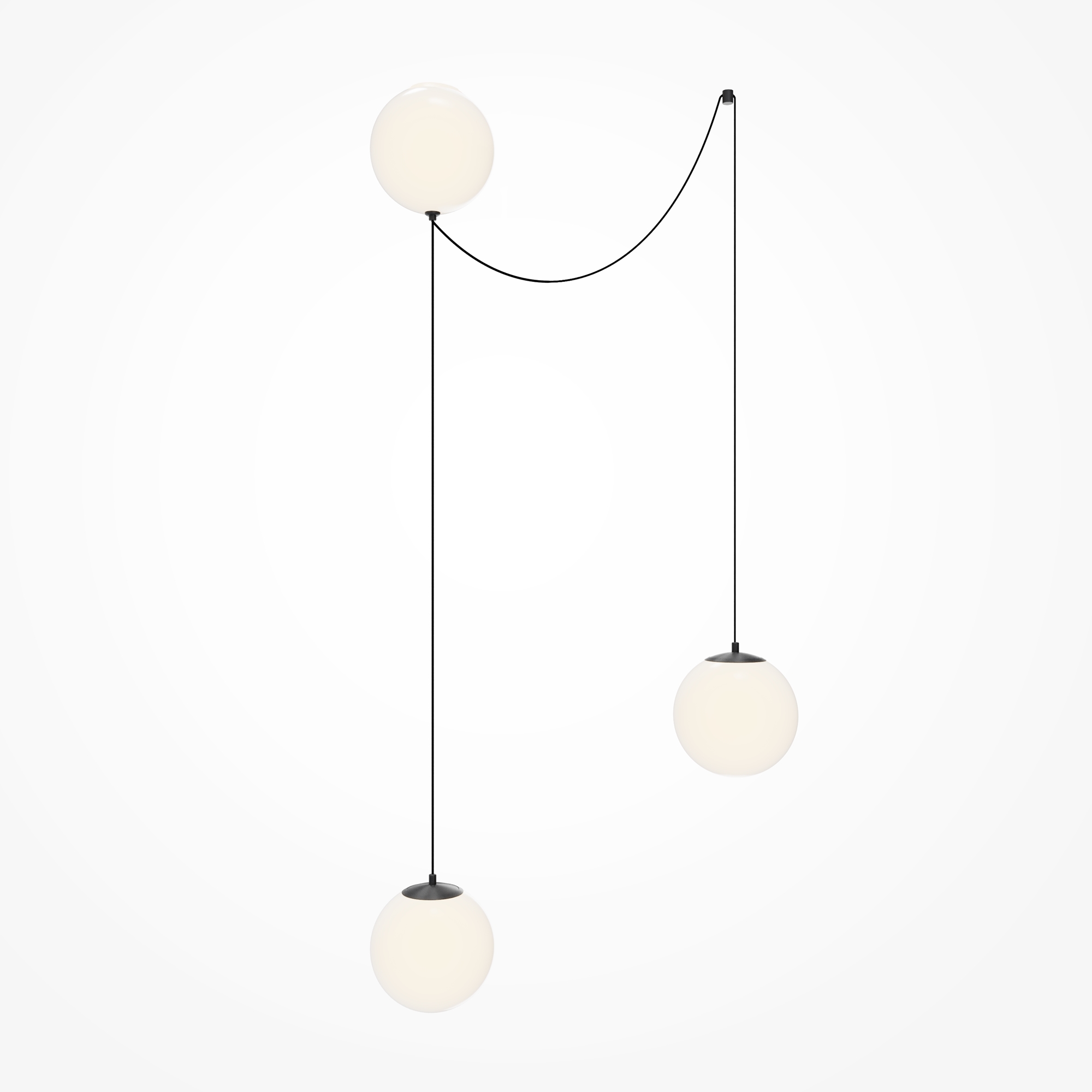 Lampa wisząca nowoczesna TWINS MOD427PL-L30B3K1, czarno-biała, LED 26 W 3000 K – Maytoni - obrazek 2